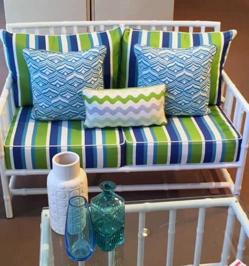 Outdoor 2 seater in Warwick Outdoor fabrics