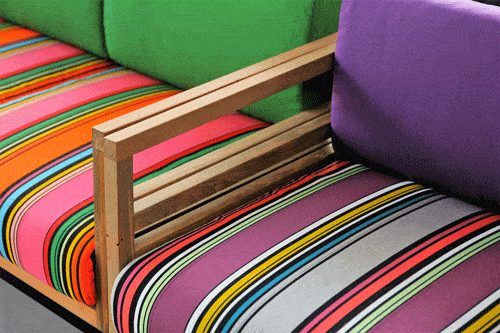 Vibrant Outdoor Cushions in Sunbrella Icon.